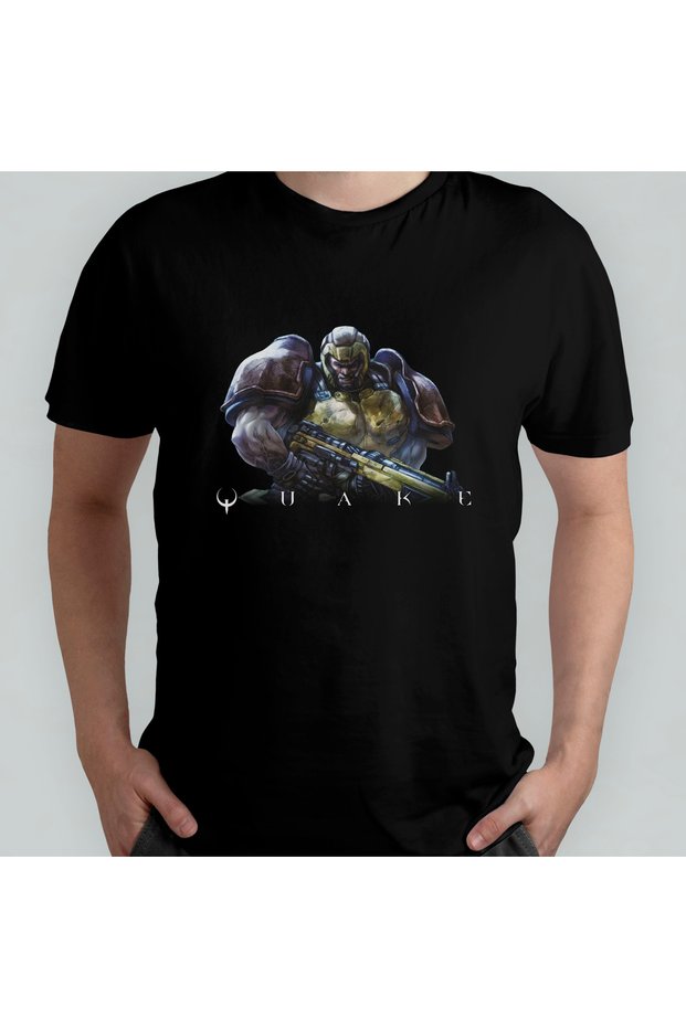 Quake 100% Cotton Crew Neck T-Shirt