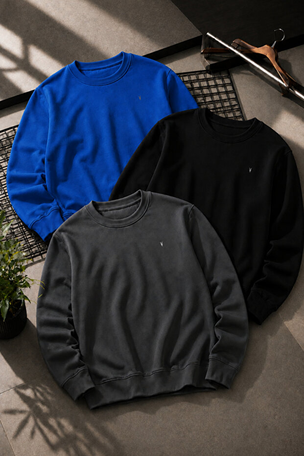 Men's Premium Embroidered Comfortable 3-Piece Sweatshirt