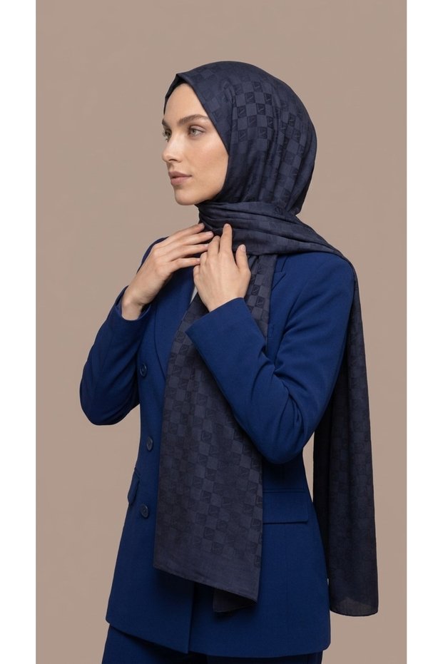 Jacquard Square Monogram Shawl