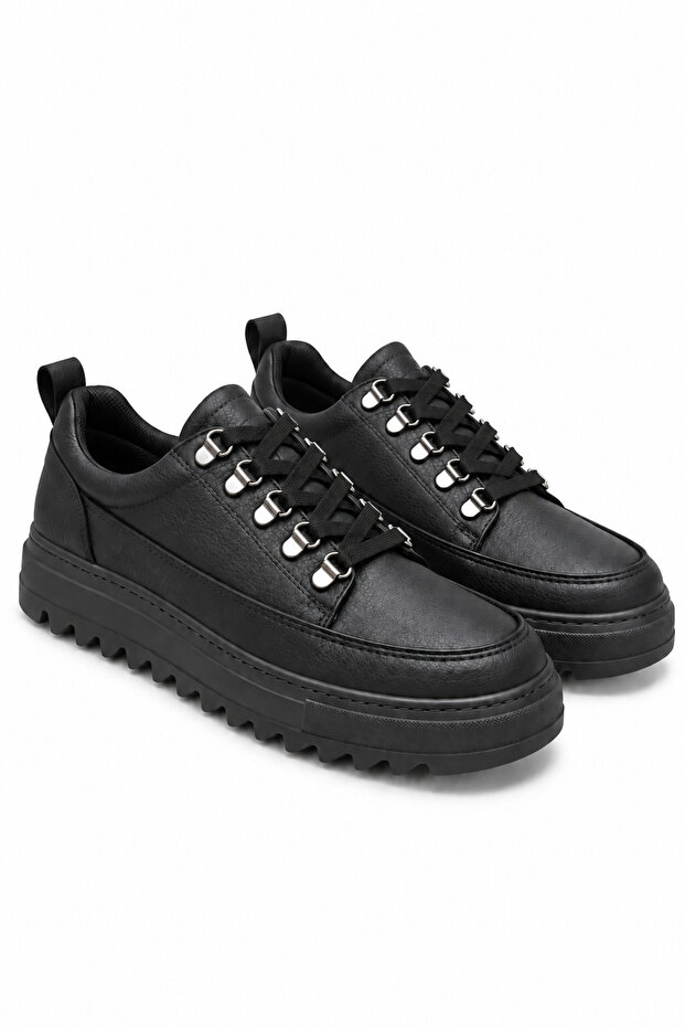 Yg-14 Dušan Lace-Up Leather Men's Casual Sneaker Shoes Cst Black