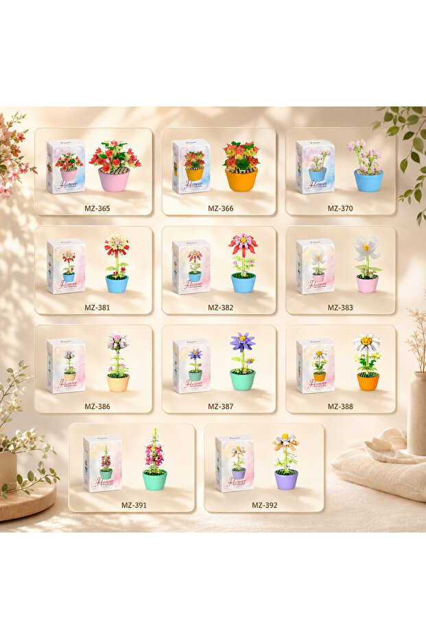 Flower Bricks Block Building Block (1 Random Model Will Be Sent)