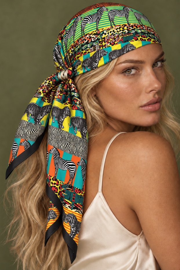 Women's Bandana Stylish Patterned Daily 65X65