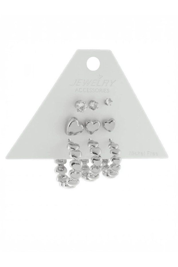 Vip Seri Kararmaz 9 Piece Earring Set