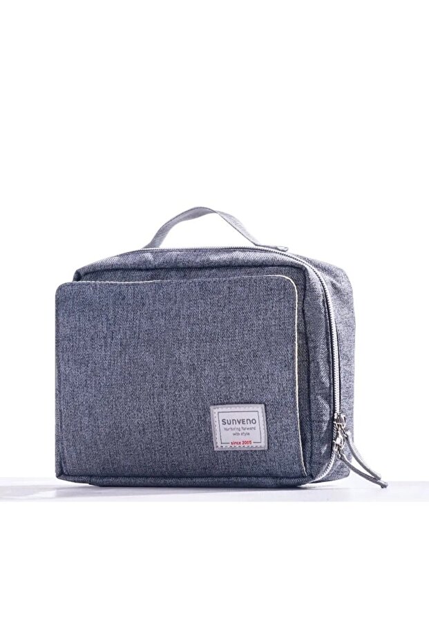 Small Gray Baby Diaper Changing Clutch Bag
