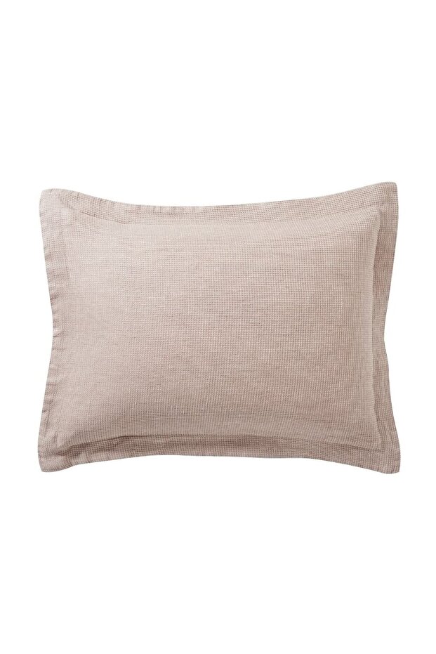 100% European Linen Fabric Waffle Damask Coverlet