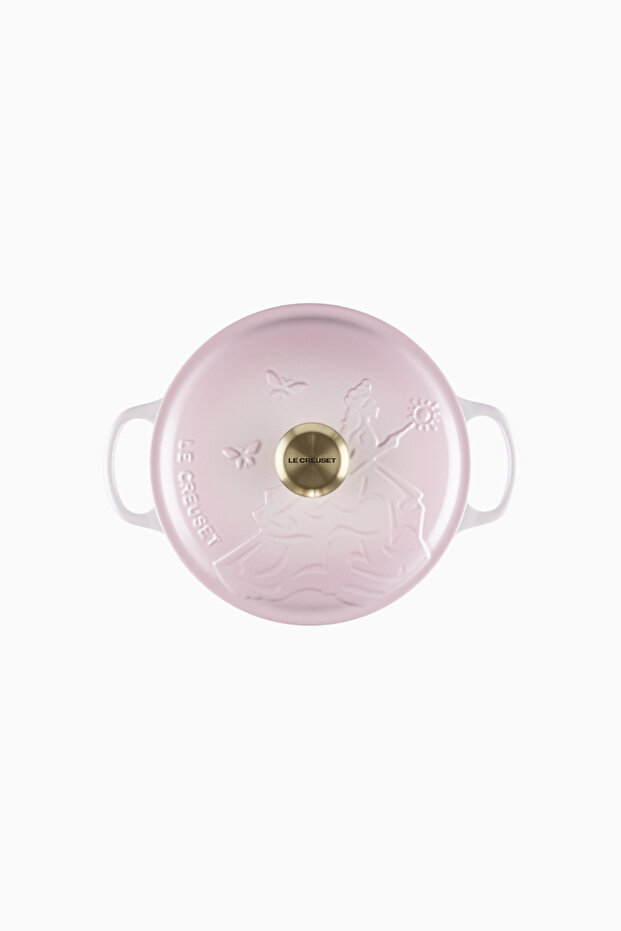Glinda Cast Iron Pot 24 Cm, Luxury Design Limited Edition - Light Pink