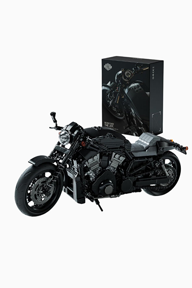 Street Motorcycle Building Set 1041 Pieces Collectible Model - Black