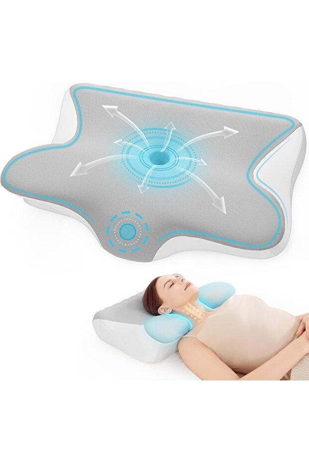 Height Adjustable Memory Foam, Ergonomic Support Pillow, for Side, Back and Abdominal Top Sleepers