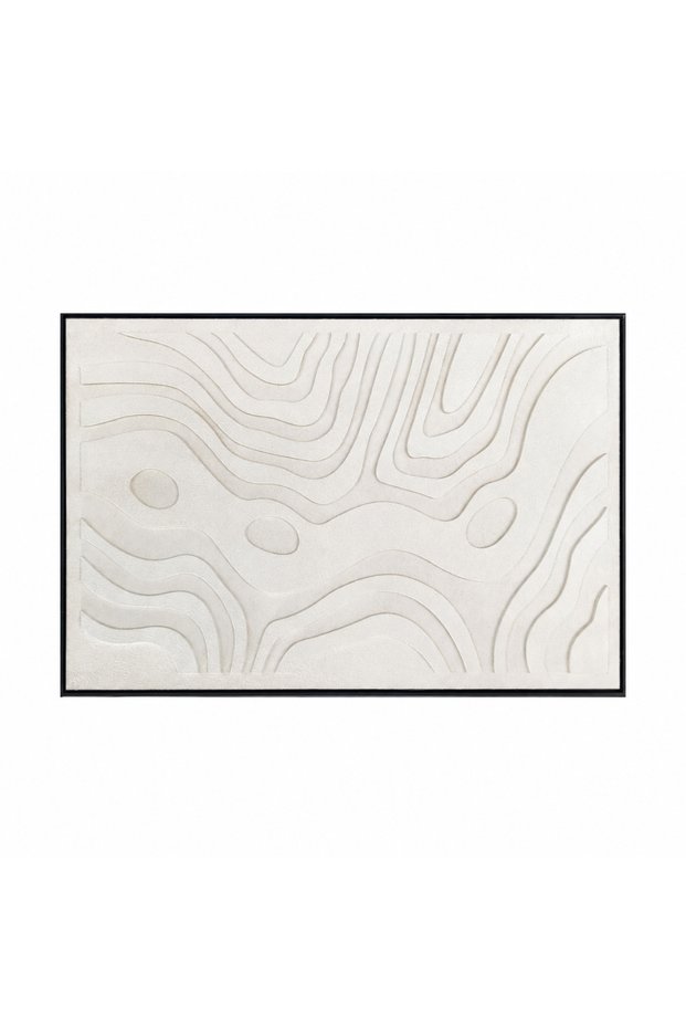 لوحة ديكور بإطار أسود مقاس 120 × 80 سم