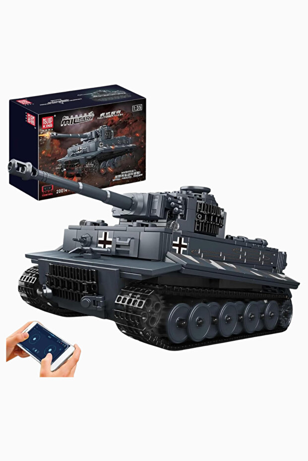 Tiger Rc Tank Luxury 800+ Piece Building Set - Gray
