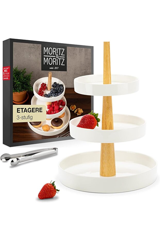 3 Tier Porcelain Fruit Solid