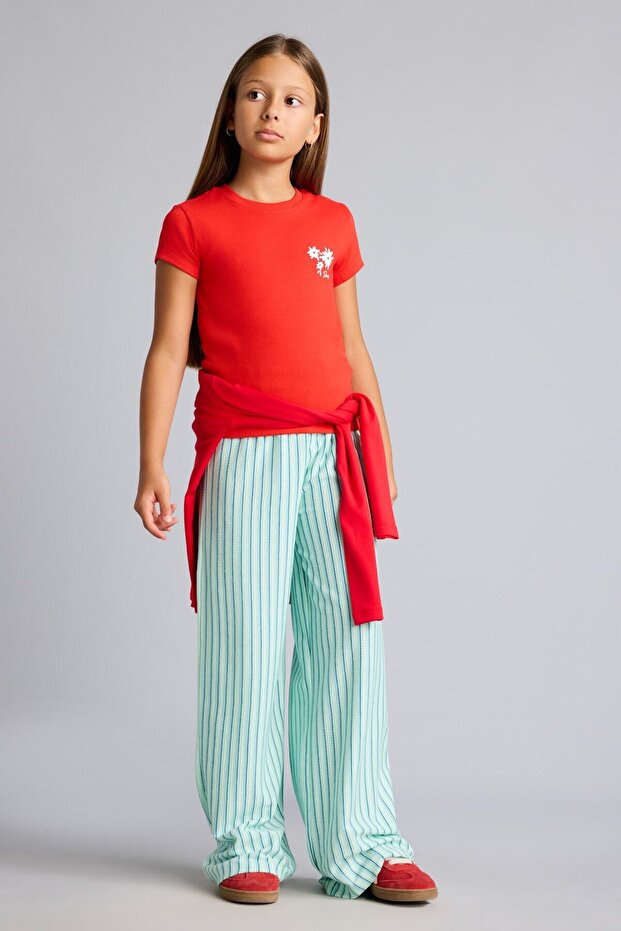 Striped Wide Leg Sweatpants for Girls I6486A826Hs