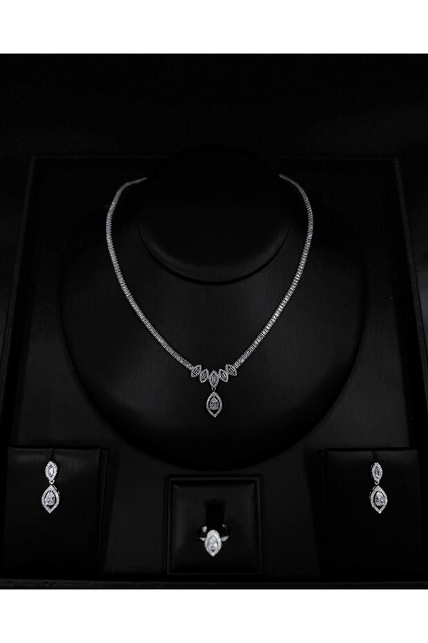 Luxury Zircon Set - Shining Teardrop of Elegance