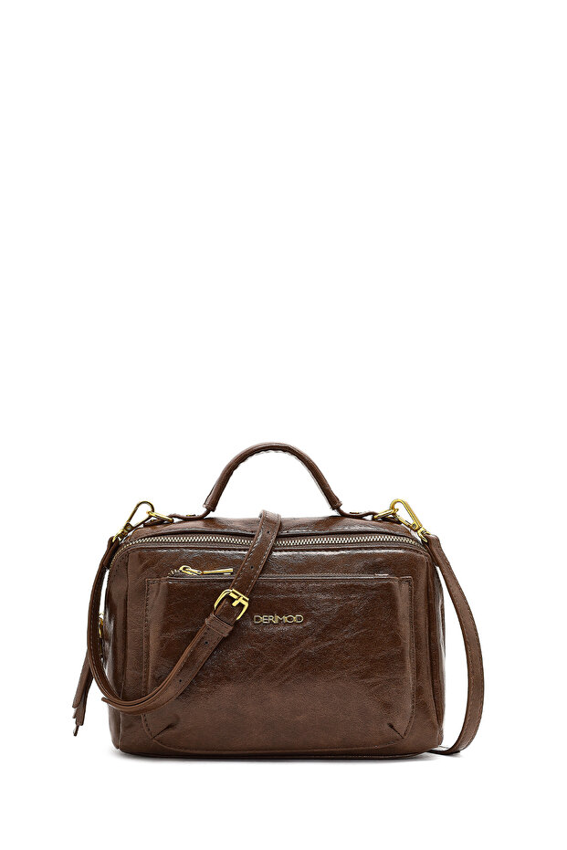 Women's Brown Long Strap Crossbody Bag Wb100008Sv