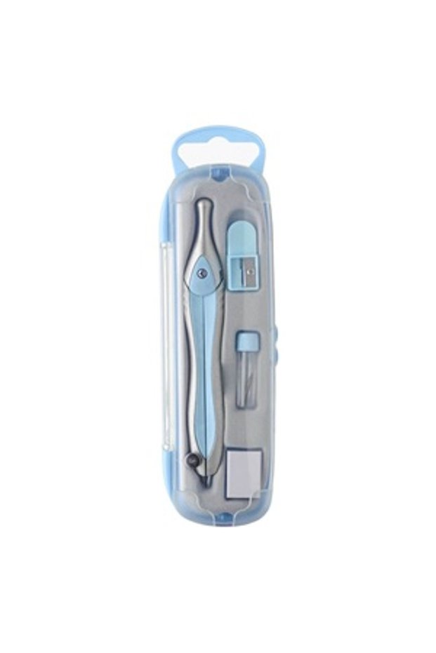 Compas Metalic Argintiu Bleu - 4buc