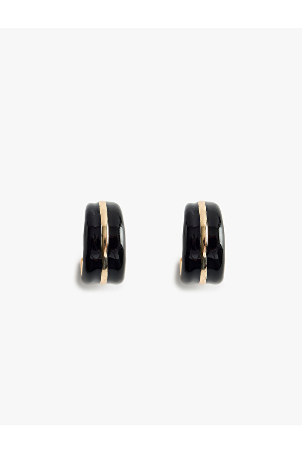 Plated Detailed Hoop Earrings