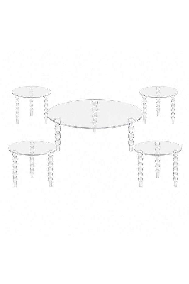 طقم شاي أكريليك أرضي 1+4