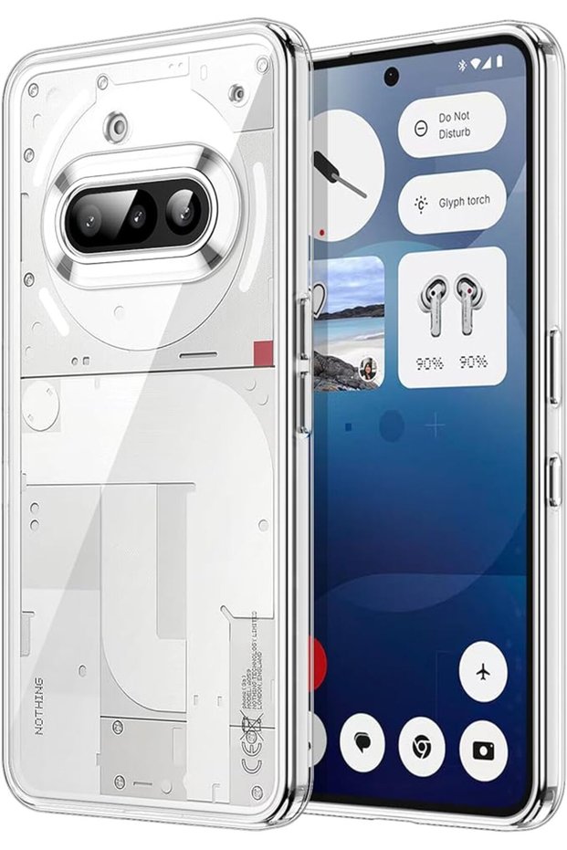 غطاء لهاتف Nothing Phone 3a، مضاد للاصفرار، شفاف