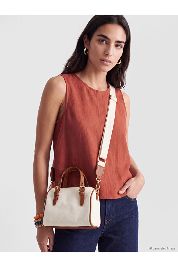 Trendlucky Leather-Look Canvas Women's Shoulder Bag with a Difference