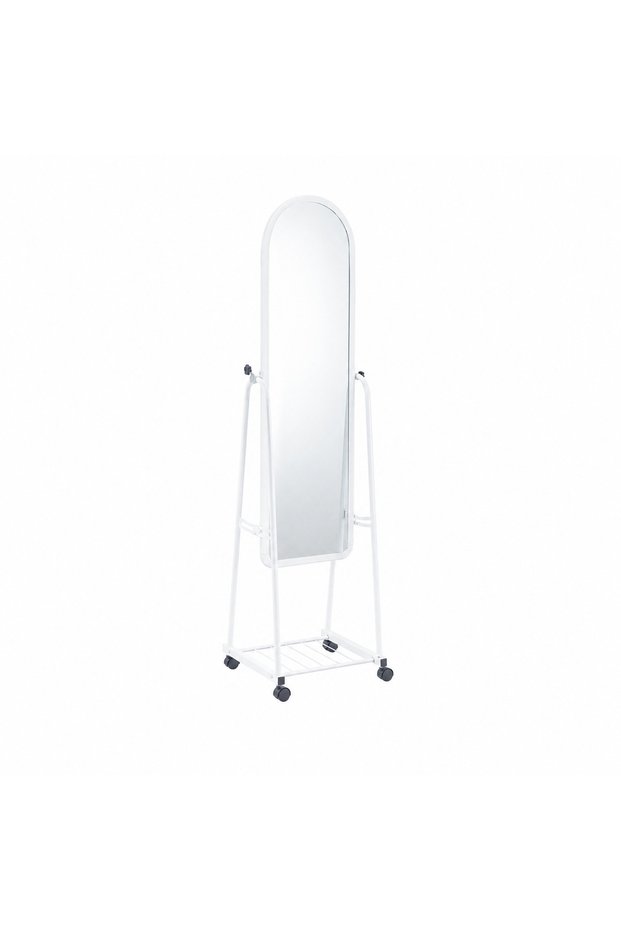 158X40 cm White Frame Floor Stand Mirror