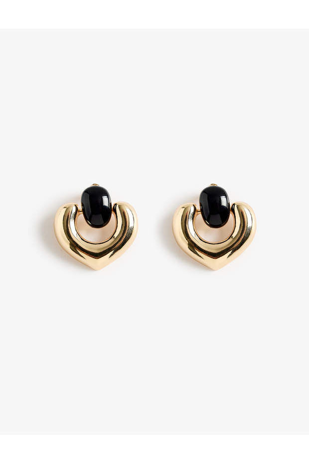 Stone detailed dangle earrings