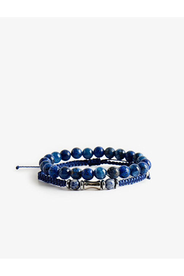 Braided Beaded Bracelet Set of 2