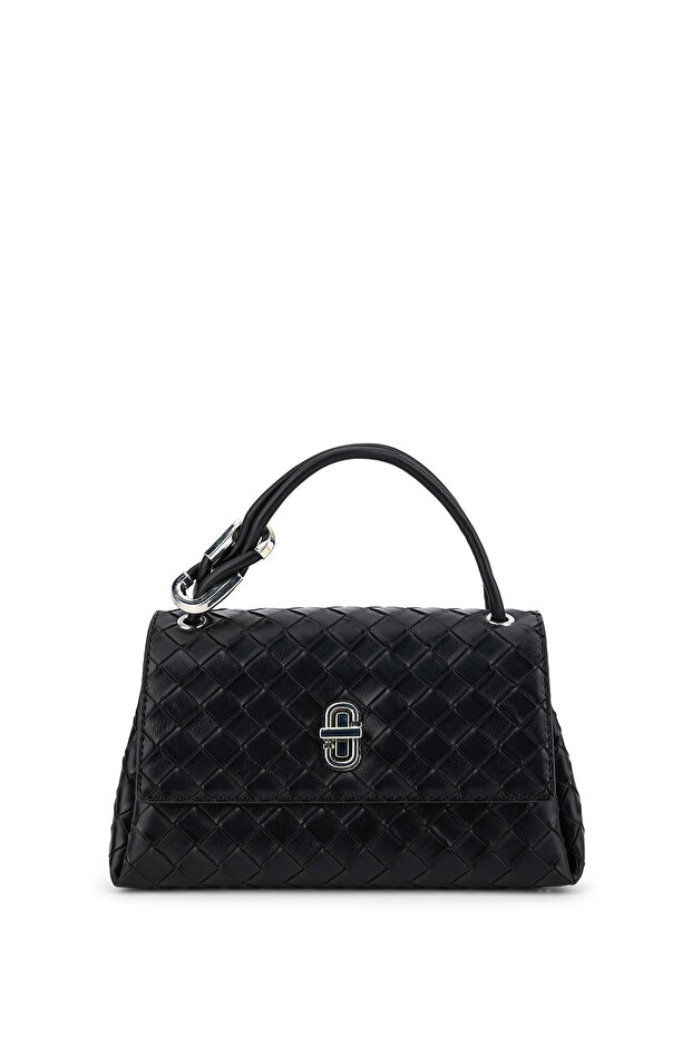 Women's Faux Leather Black Shoulder Bag