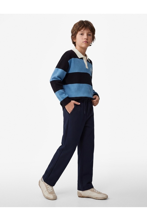 Lace-Up Cotton Ruffled School Pants Look Like School Sweatpants