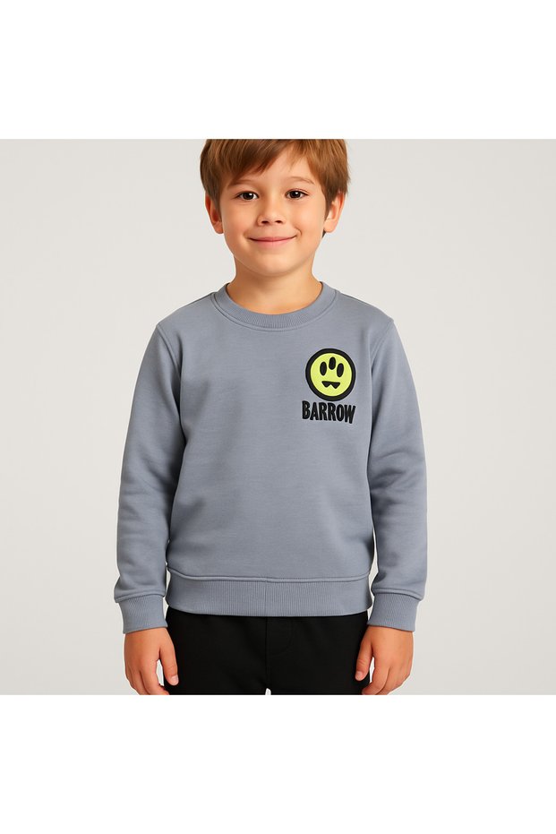 Unisex Boys/Girls Printed Crew Neck 100% Cotton Sweatshirt