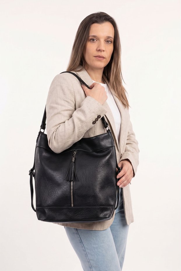 Women's Multi-Compartment Backpack and Shoulder Bag | School, Work, and Daily Use
