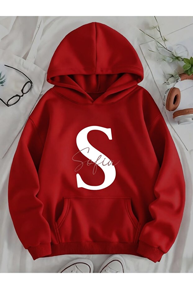 Unisex Women's Printed Hooded Kangaroo Pocket Comfortable Fit Regular Cut Sweatshirt