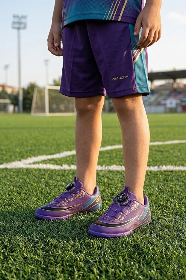 Smart Lace-Up Comfortable Football Boots and Astroturf Children's Shoes