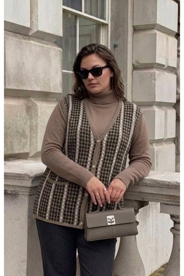 Snowflake Pattern Colorful Steel Knitted Tricot Women's Vest