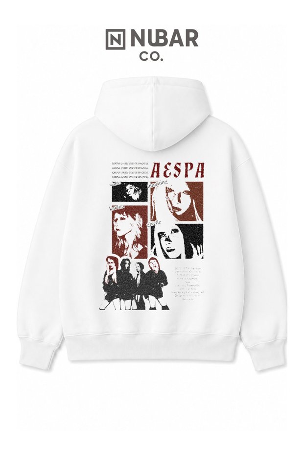 Aespa K-Pop Printed Unisex 3 Thread Threaded Premium Hooded Sweatshirt