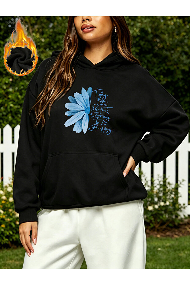 Unisex Printed Hooded Sweatshirt with Kangaroo Pocket, Comfortable Fit, Regular Cut
