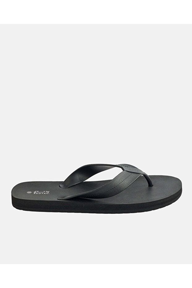 Men Black Plain Flip Flops
