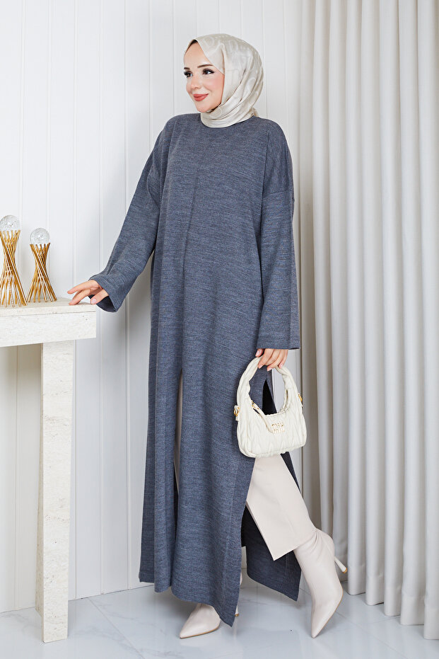 Women's Slit Detailed Long Full Length Tunic