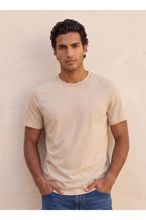 Basic Cotton Crew Neck T-shirt