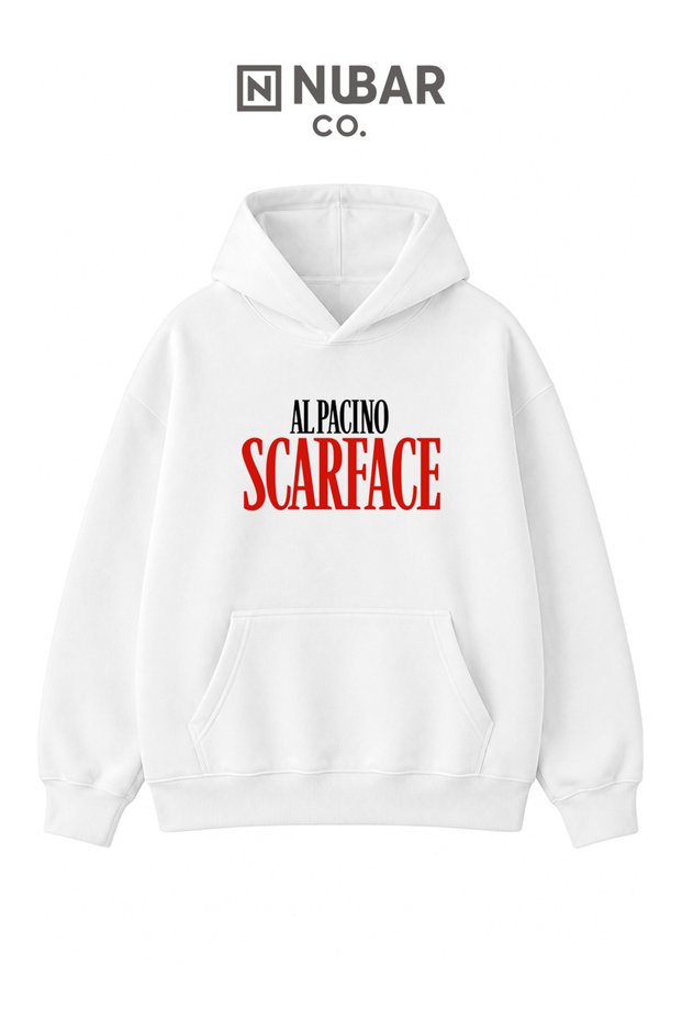 Tony Montana Scarface Designed Unisex 3 Thread Threaded Premium Hooded Sweatshirt
