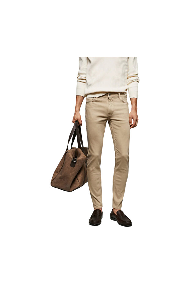 Men's Skinny Fit Chinos – Sleek & Modern, Beige