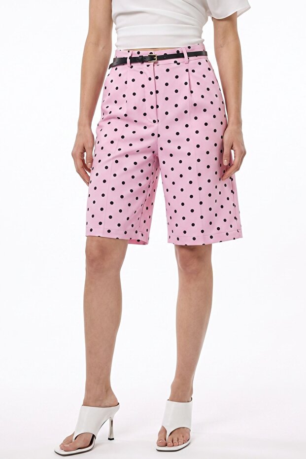 Pucka High Waist Wide Leg Polka Dot Shorts