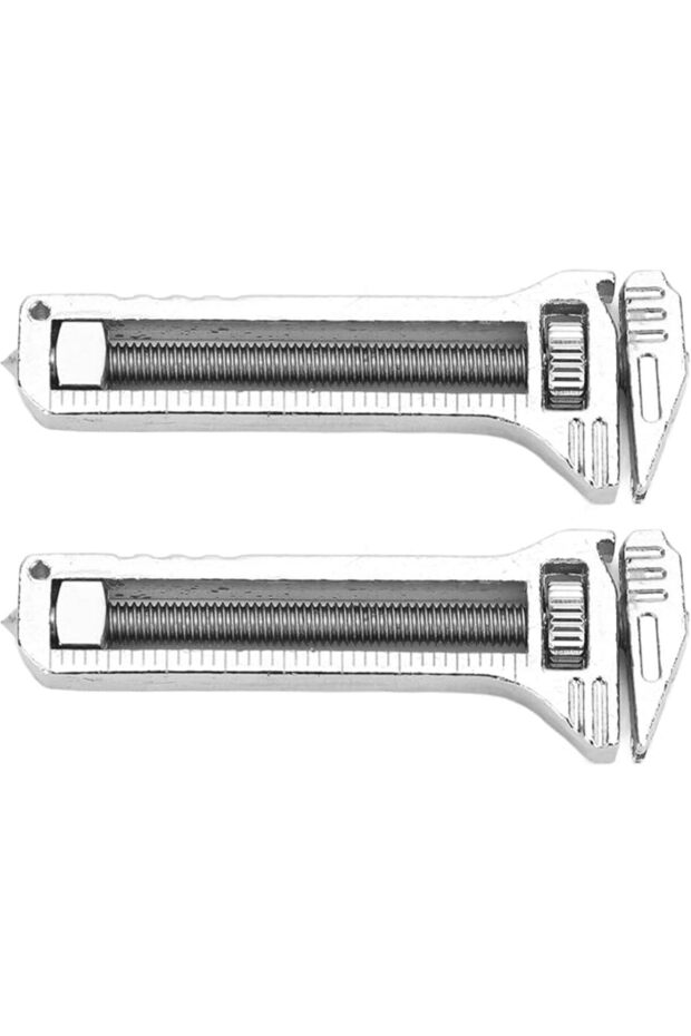 Mini Multitool Wrench, Zinc and Aluminium, Multiple Applications, Tightening Screws on Camping Gear to Opening Bottles,