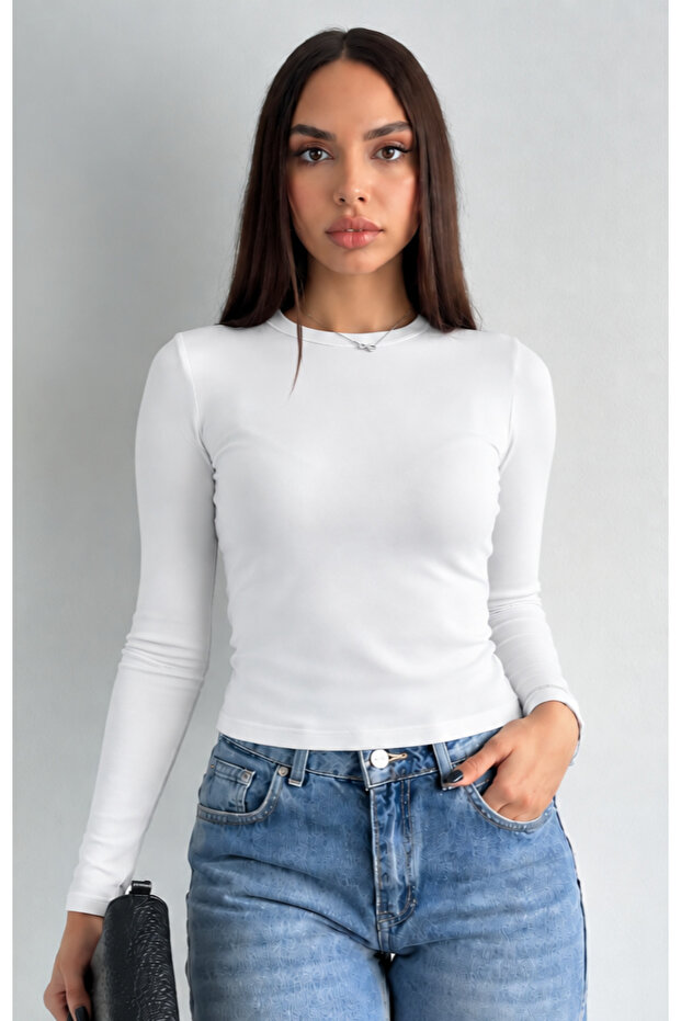White long sleeve bodysuit