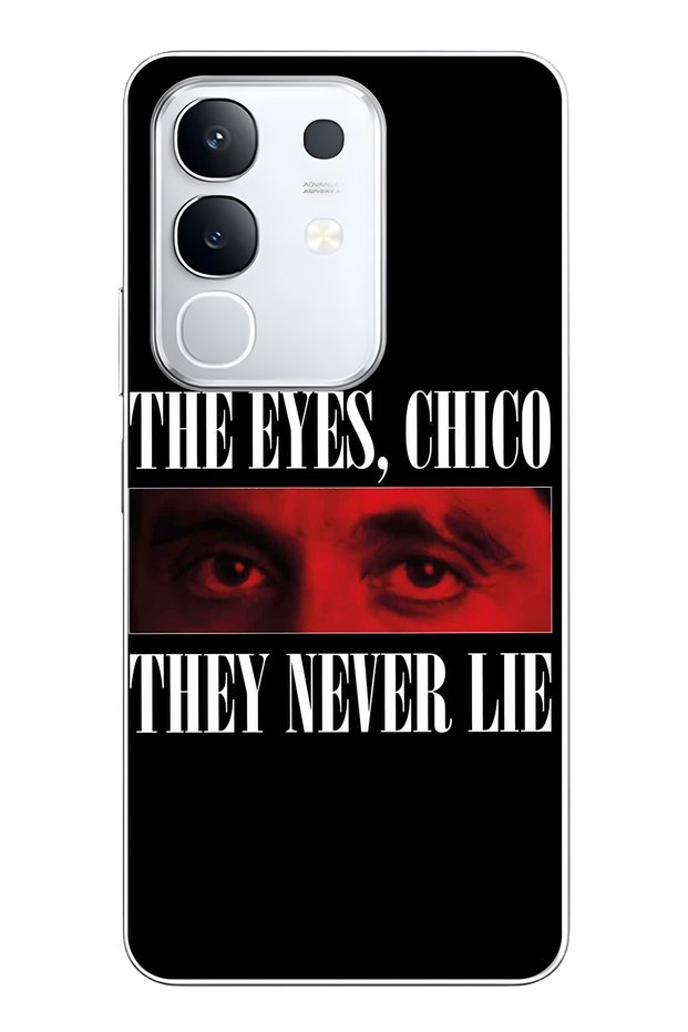 Vivo Y29 Compatible the Eyes Chico Patterned Transparent Phone Case