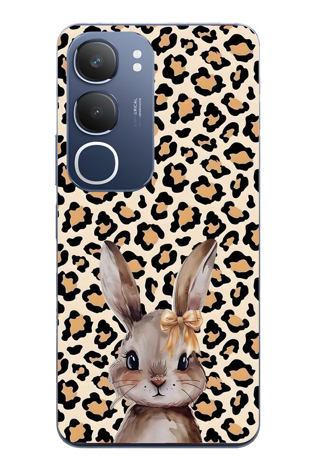 Vivo Y19S Compatible Leopard Pattern Rabbit Pattern Transparent Phone Case