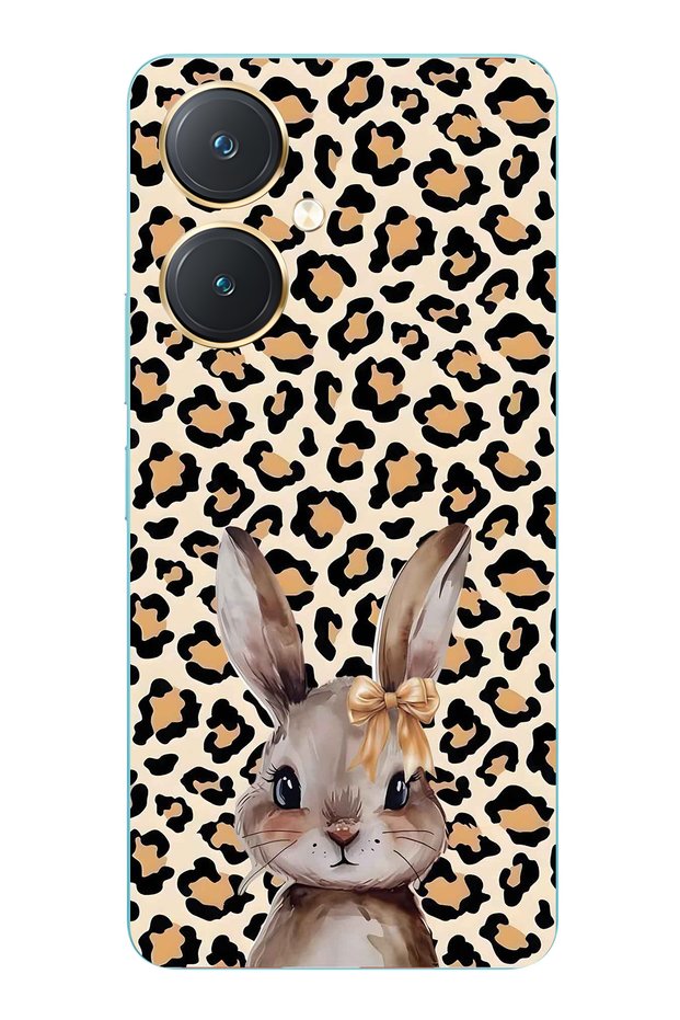 Vivo Y27 Compatible Leopard Pattern Rabbit Pattern Transparent Phone Case