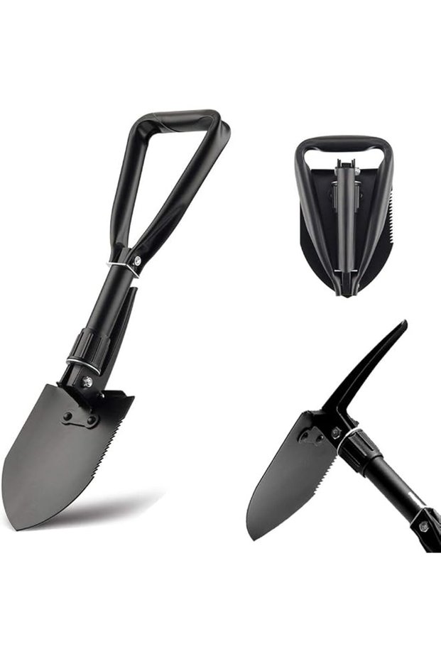 Mini Folding Shovel, Heavy Duty Carbon Steel Military Shovel, Portable Lightweight Outdoor