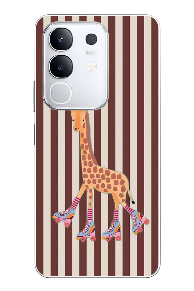 Vivo Y29 Compatible Cute Giraffe Pattern Transparent Phone Case