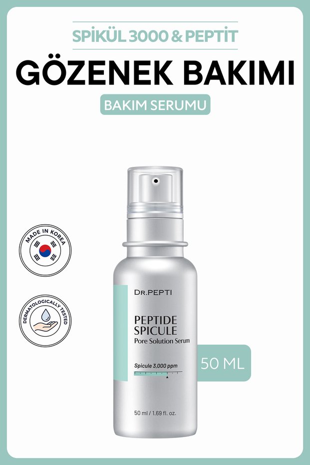 Peptide Spicule Pore Solution Serum | 3000 Ppm Spicule Retinol 25 Peptide-Containing Pore Tightening and Smoothing Foaming Facial Serum 50 ml