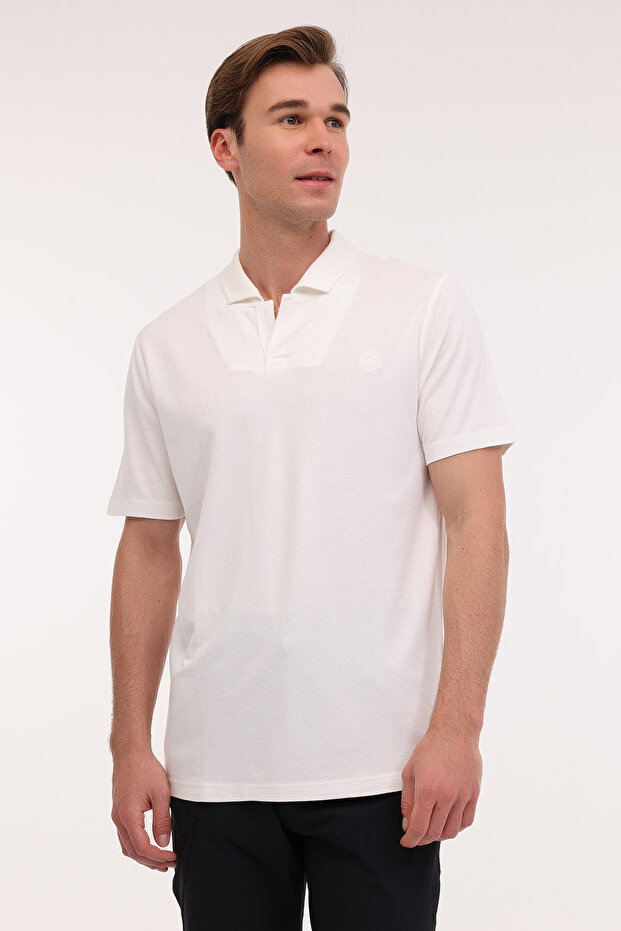 Men's Polo Neck T-Shirt Juan 12Urb4001 White